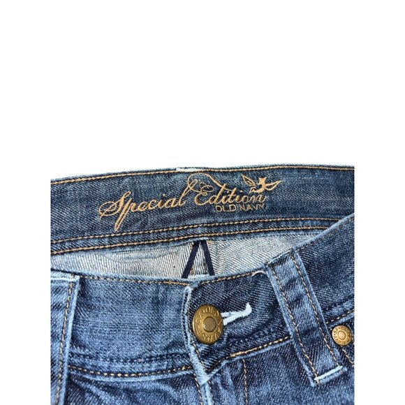 Old Navy Special Edition Low Waist Size 4 Distressed/Knee Hole Denim Jeans - Picture 5 of 7